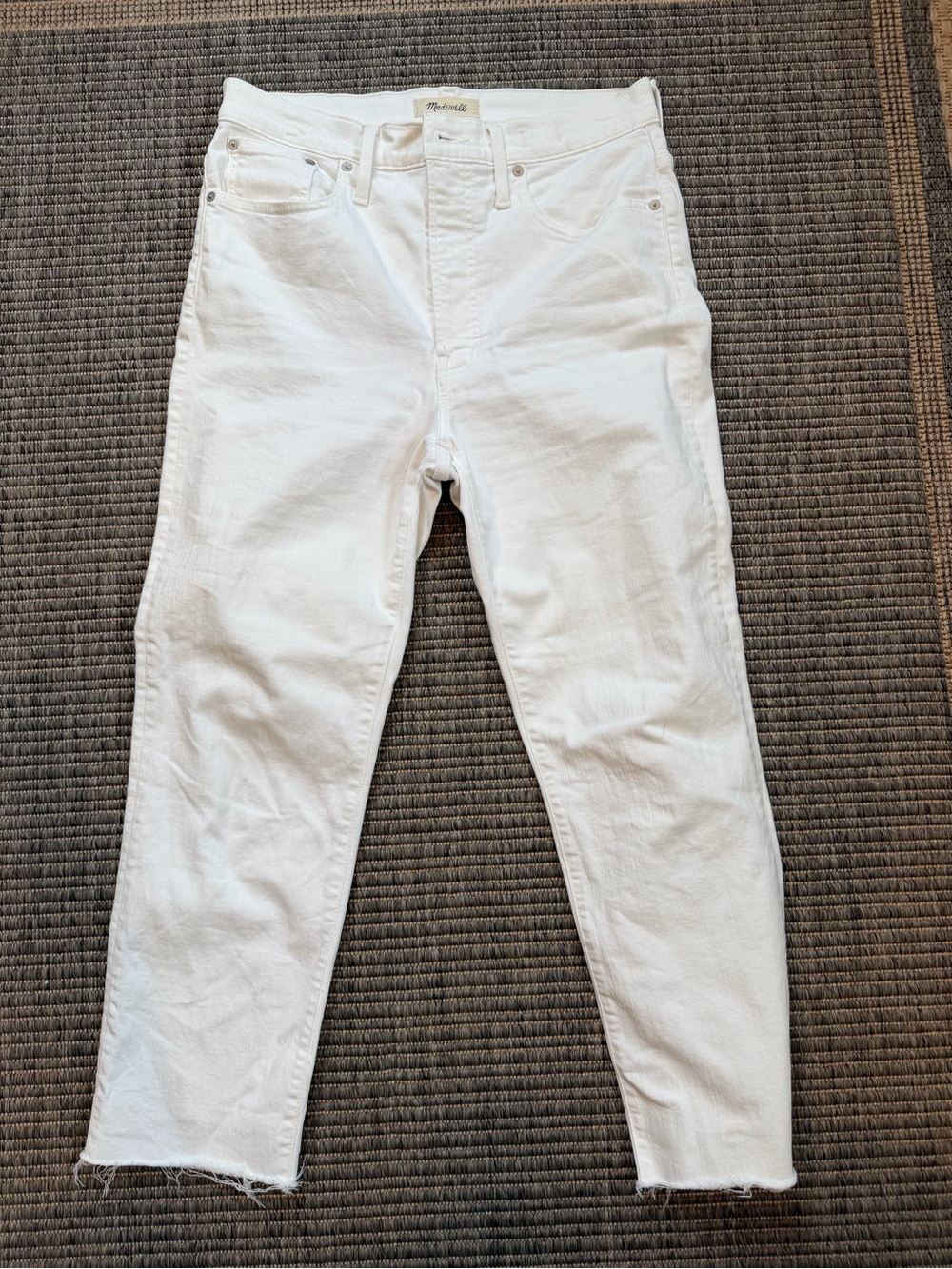 Madewell White The Perfect Vintage Crop Jeans